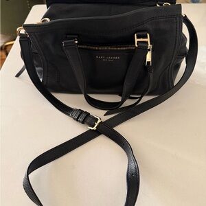 Marc Jacobs Black Crossbody Bag: Cruiser Leather Convertible Satchel